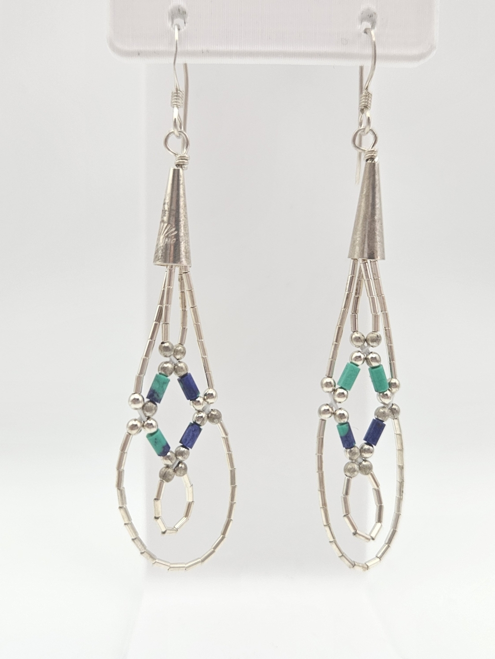 Navajo Liquid Sterling Silver Beaded Earrings